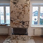 Столешница в ванной из керамогранита